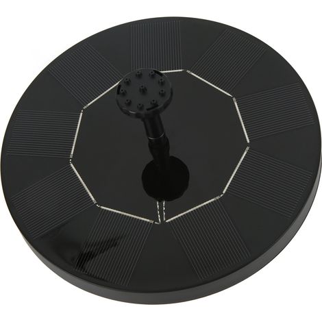 Fontaine solaire pour oiseaux avec pompe stable, bassin rond en pierre, panneau solaire DC4.5V, jardin extérieur, ensemble complet. (1/5)