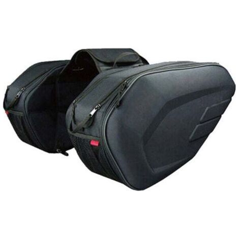 Sacoches latérales de moto pour cyclisme, Organisateur de rangement arrière universel de 36 - 58L avec couverture imperméable (1/4)