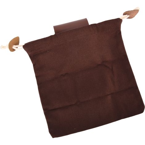 Sac de ceinture en cuir pour cueillette de fruits, idéal camping et randonnée - Marron