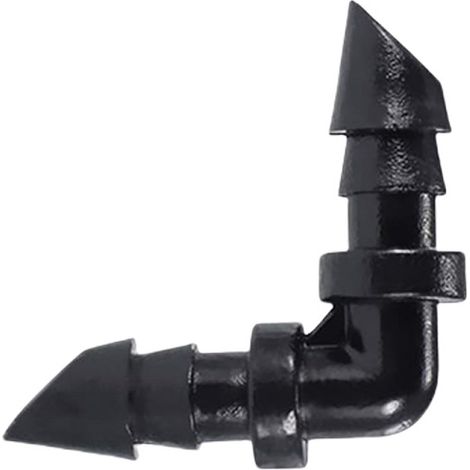 Lot de 50 raccords coudés à barbes de 1/4 de pouce pour systèmes d'irrigation goutte à goutte. (1/5)