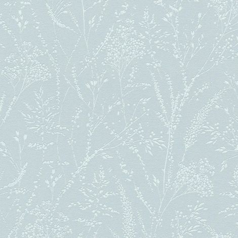 Ton-in-Ton Tapete Profhome 397664 Vliestapete strukturiert mit floralen Ornamenten schimmernd blau weiß 5,33 m2