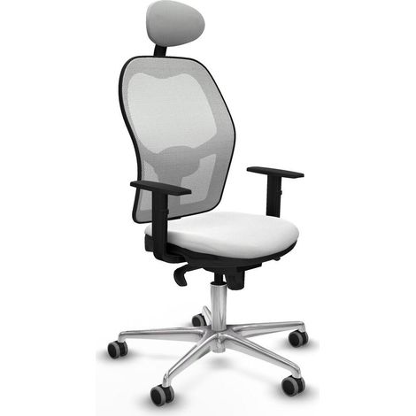 Piqueras-y-crespo Chaise Ergonomique Blanc Confort Bureau (1/3)