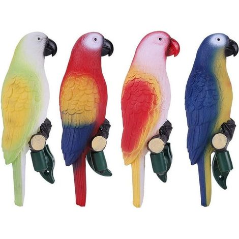 Lot de 4 Guirlandes Solaires Perroquet LED Décoratives pour Jardin Extérieur, Animaux Ornementaux Lumineux (1/5)
