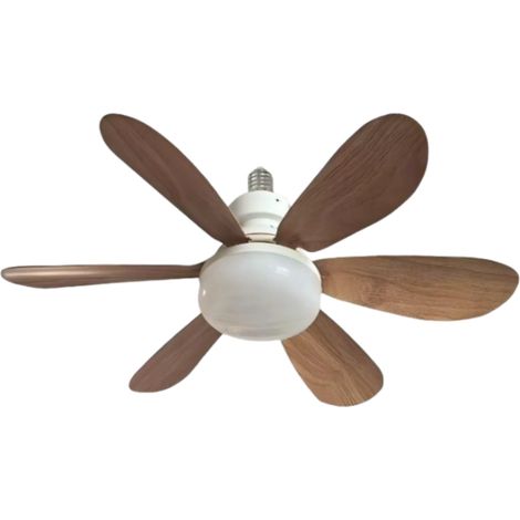 Ventilador de techo inalámbrico con luz E26 - Control remoto, 3 velocidades, regulable 3000K-6500K, 6 aspas de 51 cm, para (1/5)