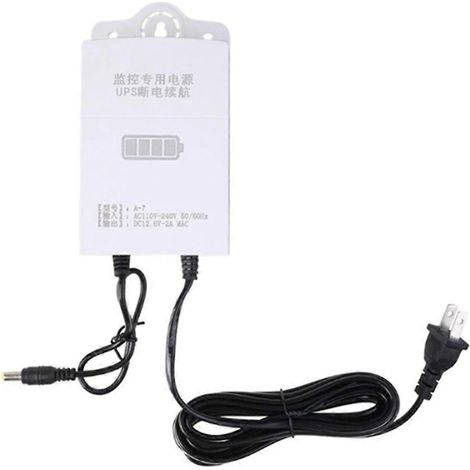 12V - 2A USV für WLAN, Modem, Router, Überwachungskamera - Mini-USV mit Überspannungsschutz (US-Stecker) (1/5)