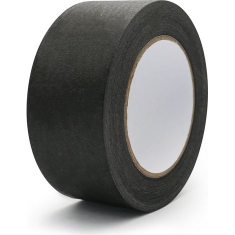 Ruban adhésif 50mm x 33m – Forte adhésion pour tous supports – Résistant et souple pour chantiers et bricolage-noir (1/4)