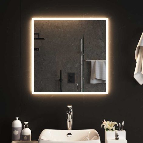 vidaXL Espejo de baño con LED 60x60 cm (1/4)