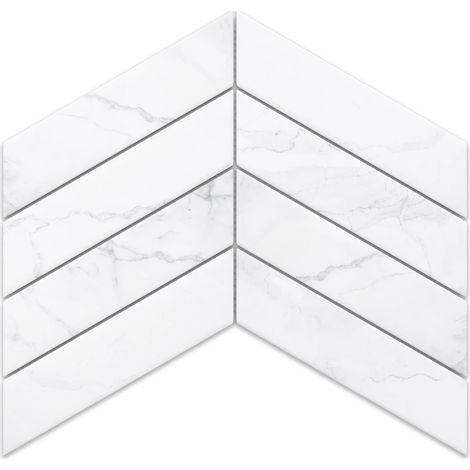 Keramikmosaik auf Netz für Bad oder Küche 31.6cm x 21.5cm - Marble spruce