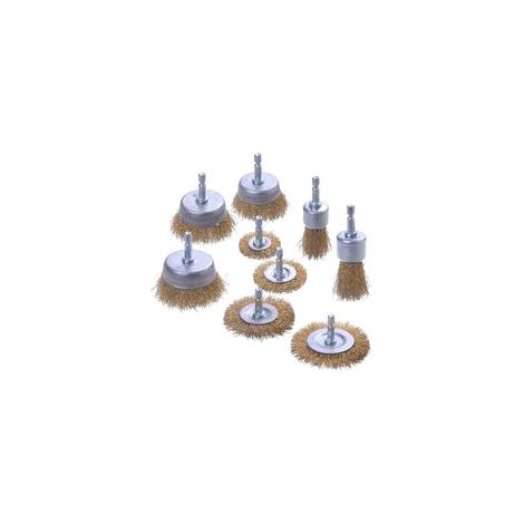 9pcs Brosse Perceuse Ensemble pour le Nettoyage, L'élimination de la Rouille, le Polissage et la Peinture Décapante (1/5)