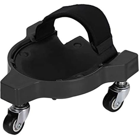 Genouillères résistantes avec 3 roulettes et coussinets en gel confortables, capacité de rotation à 360 degrés sans soulever du sol, idéal pour tout travail au sol noir-RAPANDA (1/3)