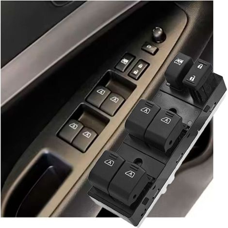 Bouton de commande de vitre électrique 25401-JK42E, compatible avec les Infiniti G35 2007-2008, commande les vitres électriques et le côté conducteur peut contrôler toutes les vitres du véhicule.