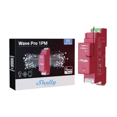Shelly Wave Pro 1PM Relais Rouge 16 A Rail DIN (1/5)