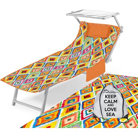 SERVIETTE DE PLAGE TRANSAT NOUNOURS COLORÉ LOSANGES En microfibre AVEC POCHES TAILLE cm. 80 x 190