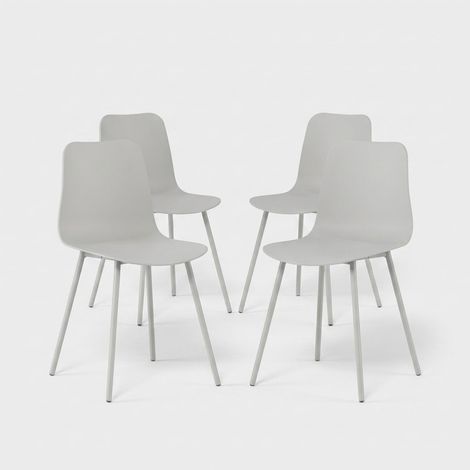 Set mit 4 Polypropylen-Stühlen für Küche und Wohnzimmer Wave - Weiß (1/5)