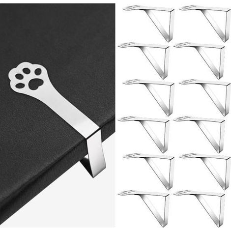 Lot de 12 pinces à nappe en acier inoxydable pour extérieur, table de jardin, restaurant, table manger familiale, hauteur 4,5cm - sh (1/4)