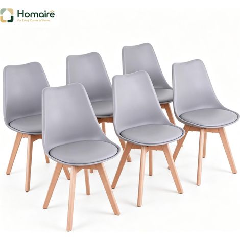 Chaise en plastique gris 49 x 42 x 83 cm HOMAIRE (1/5)