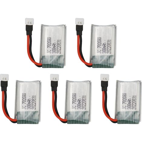 Batterie de rechange 300mAh 3.7V pour drone RC UAV, compatible E55 FQ777 FQ17W DFD F180 FY530 U816, accessoire drone (1/5)
