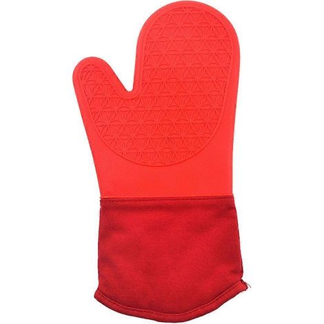 Gant de four à micro-ondes épais en silicone, gant de four résistant à la chaleur (1/4)