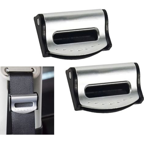 Ajusteur De Ceinture De SéCurité De Voiture, pince ceinture de sécurité voiture, bloque ceinture de securite voiture, Clip De RéGlage De Ceinture De SéCurité, AntidéRapant, RéGlable (Argenté)
