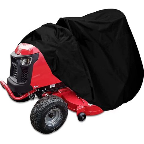 Housse de protection pour tondeuse autoportée - Housse anti-poussière et anti-pluie - 183 × 137 × 117 cm - Tissu Oxford 210D - Noir - Imperméable - Résistant aux UV et durable - Pour tondeuse autoport (1/5)