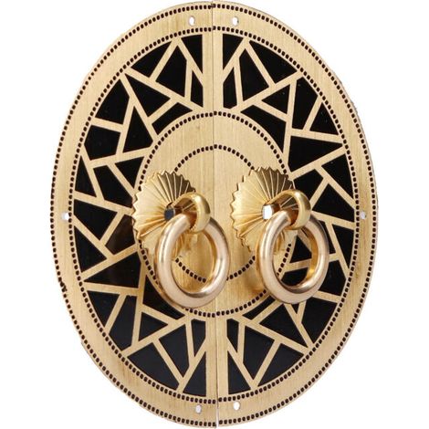 Poignée de meuble en laiton Antique, bouton rond de bibliothèque à carreaux pour porte et fenêtre de garde-robe (1/5)