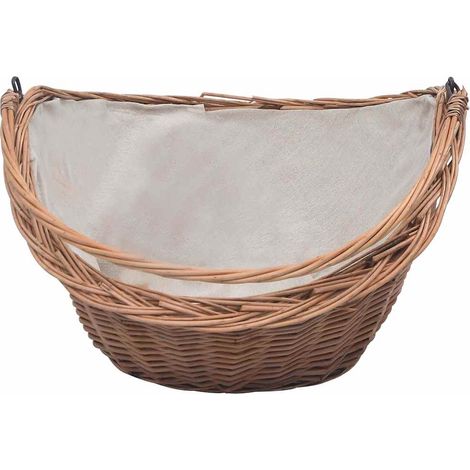 Maison Exclusive - Cesta Legna da Ardere con Manico 60x44x55 cm Naturale in Salice