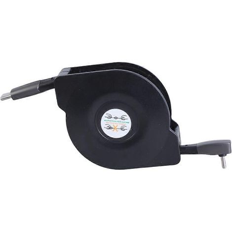 Einziehbares USB-C-Ladekabel (PD65W) mit 90°-Winkelstecker und USB-C-Datenkabel (1/4)
