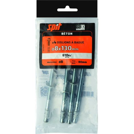 anclajes de expansión SPIT, diámetro 8 x longitud 130 mm SPIT