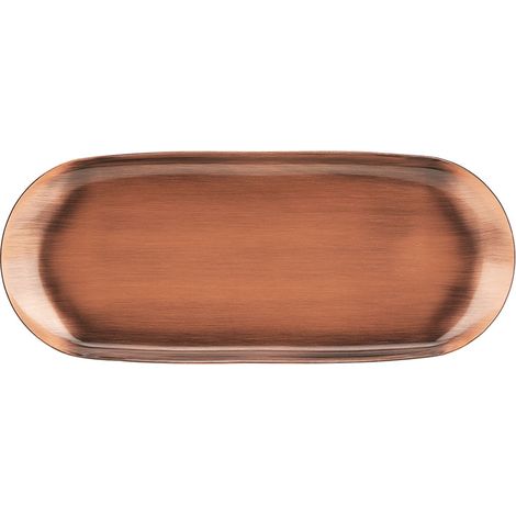 Grand plateau de rangement en acier inoxydable 430 pour bougies parfumées, avec support de rangement et coloris cuivre rouge rétro. (1/5)