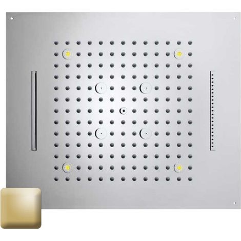 Plafond de douche 4 jets LED RGB chromothérapie or Dream - BOSSINI H389080021 (1/2)
