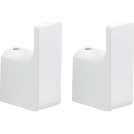 2 Appendiabiti da muro in ottone e Cromall PI27 Gedy serie PIRENEI Bianco Opaco (1/4)