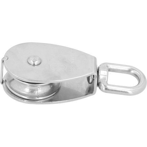 Poulie de levage universelle en acier inoxydable 316 de 50 mm, rotation à 360°, pour bateaux et navires. (1/5)