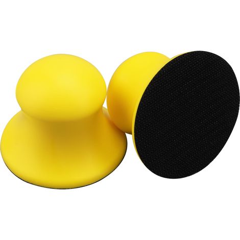 2pcs 3 "bloc de ponçage à la main crochet et boucle support support support de papier de verre bloc de ponçage manuel rond (1/5)