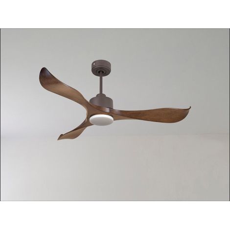 Ouray de Klassfan - Ventilateur de plafond et destratificateur moteur DC Chrome pales bois noir 25 à 40 m² OurayDC3P7Bk132 (1/5)