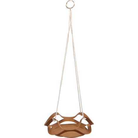 Support mural en cuir PU pour pots de fleurs - Panier suspendu pour succulentes - Décorations intérieures marron L (1/5)