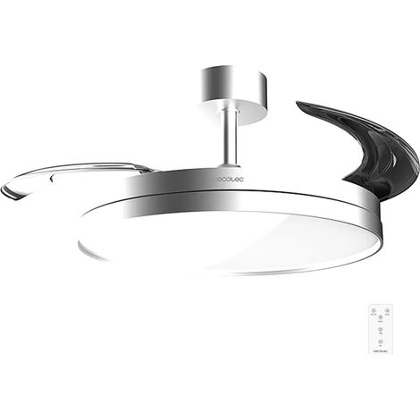 Cecotec Ventilatore da Soffitto con Luce con Pale Retrattili EnergySilence Aero 2440 Invisible Pure Steel. 30 W, Motore DC (1/3)