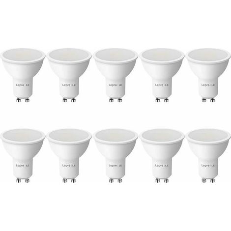 GU10 LED Bulbs, Warm White 2700k, 4W 345lm, 50W Halogen Spotlight Bulb Equivalent, Energy Saving PGHT LED Gu10 Bulbs, 100° Wide Beam, Non-Dimmable, 10 Pack (1/5)