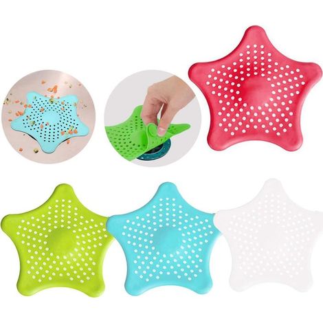 Set mit 4 Abflussstopfen für Badewanne, Dusche, Küche, Spüle, Haarfilter (1/5)
