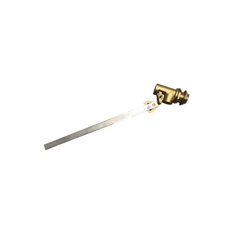 GALLEGGIANTE CORPO IN OTTONE CON ASTA PIATTA INOX  M 3/4 mm.300  ø mm.8