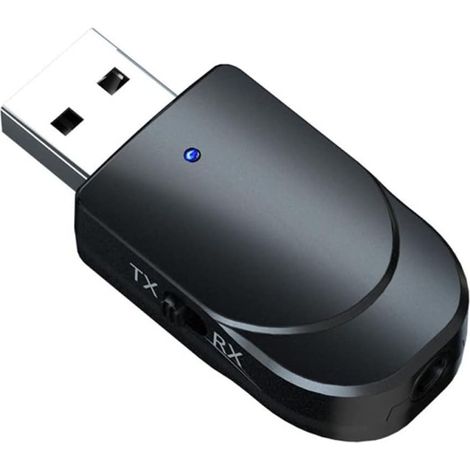 Adattatore audio wireless Bluetooth 2 in 1 con trasmettitore e ricevitore per PC, TV, auto e cuffie. (1/5)