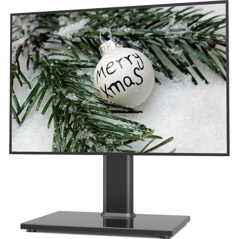 Universal TV-Ständer 27-60 Zoll Höhenverstellbar Glasplatte 40 kg HT06B-001P (1/5)