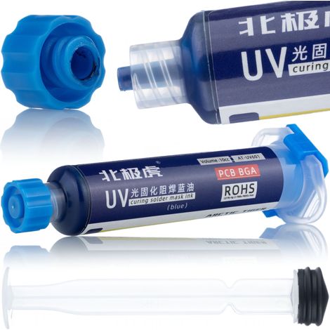 Soldermask blu 10ml con stantuffo