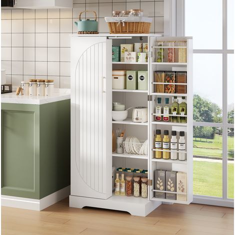 Armario cocina LED estantes ajustables 60x35x128 OKMYHOME (1/5)