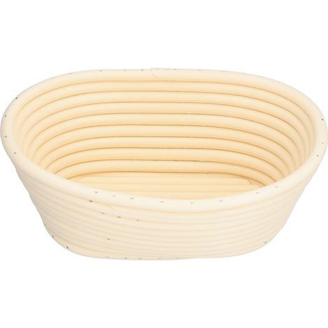 Panier de fermentation lavable pour pain, moule de cuisson innovant forme ovale 21x14x8cm beige, idéal pour boulangerie maison et cuisine