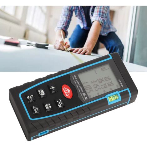 Télémètre laser, instrument de mesure infrarouge portatif, règle électronique, échelle laser, laser classe II, laser type 2, 630-670 nm, 1mWSW-T100, emballage en anglais. (1/5)