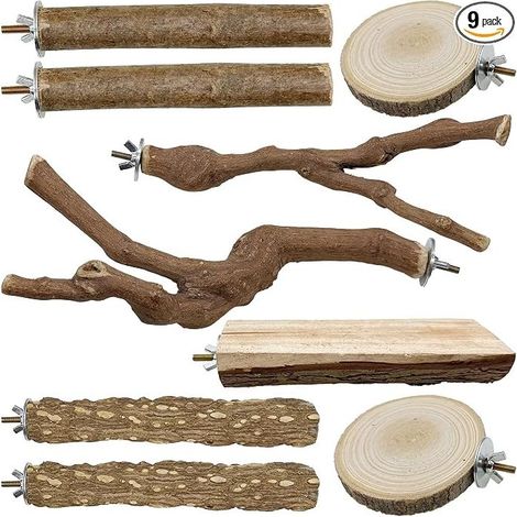 Natural Perches for Birds, Parrots, Wooden Toys, Feet, Swings, Ladders, Perch (1/5)