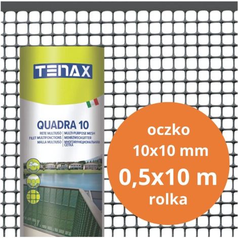 Malla cuadrada de PVC de 10 mallas, grafito, 0,5 m x 10 MB, 10 mm - 10,0 MB - S-B 01175G (1/4)