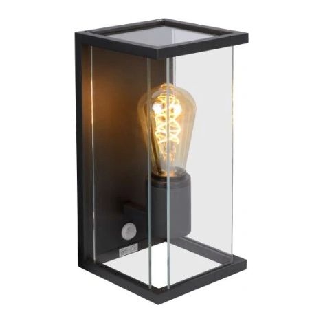 Lucide applique esterna CLAIRE-LED E27 IP54 nera vetro