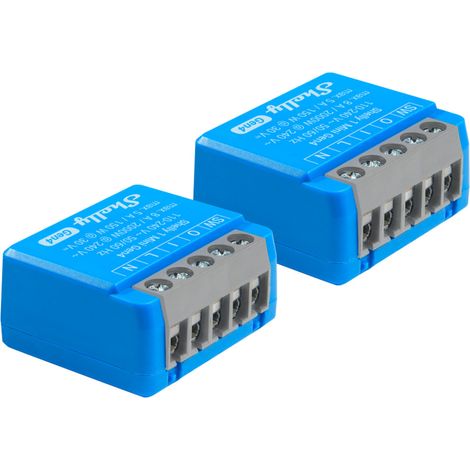 SHELLY 1 MINI GEN4, INTERRUPTEUR DE RELAIS INTELLIGENT WI-FI, 1 CANAL, 8 A, CONTACT SANS POTENTIEL, DOMOTIQUE, TÉLÉCOMMANDE, PAS