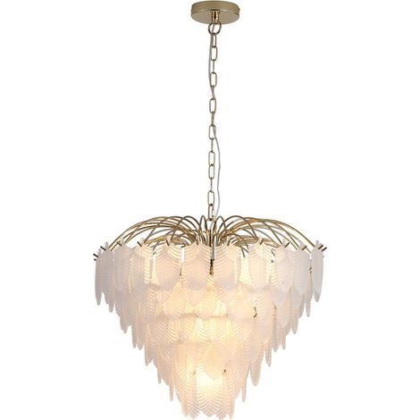 Applique murale Feather Or avec verre blanc - 48970-6SB